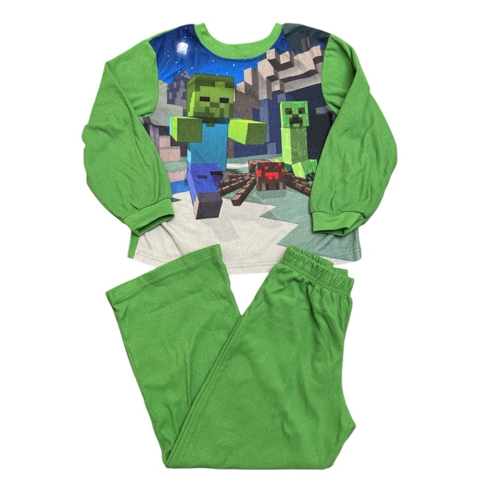 Kids Minecraft fleece pajamas 2-piece set